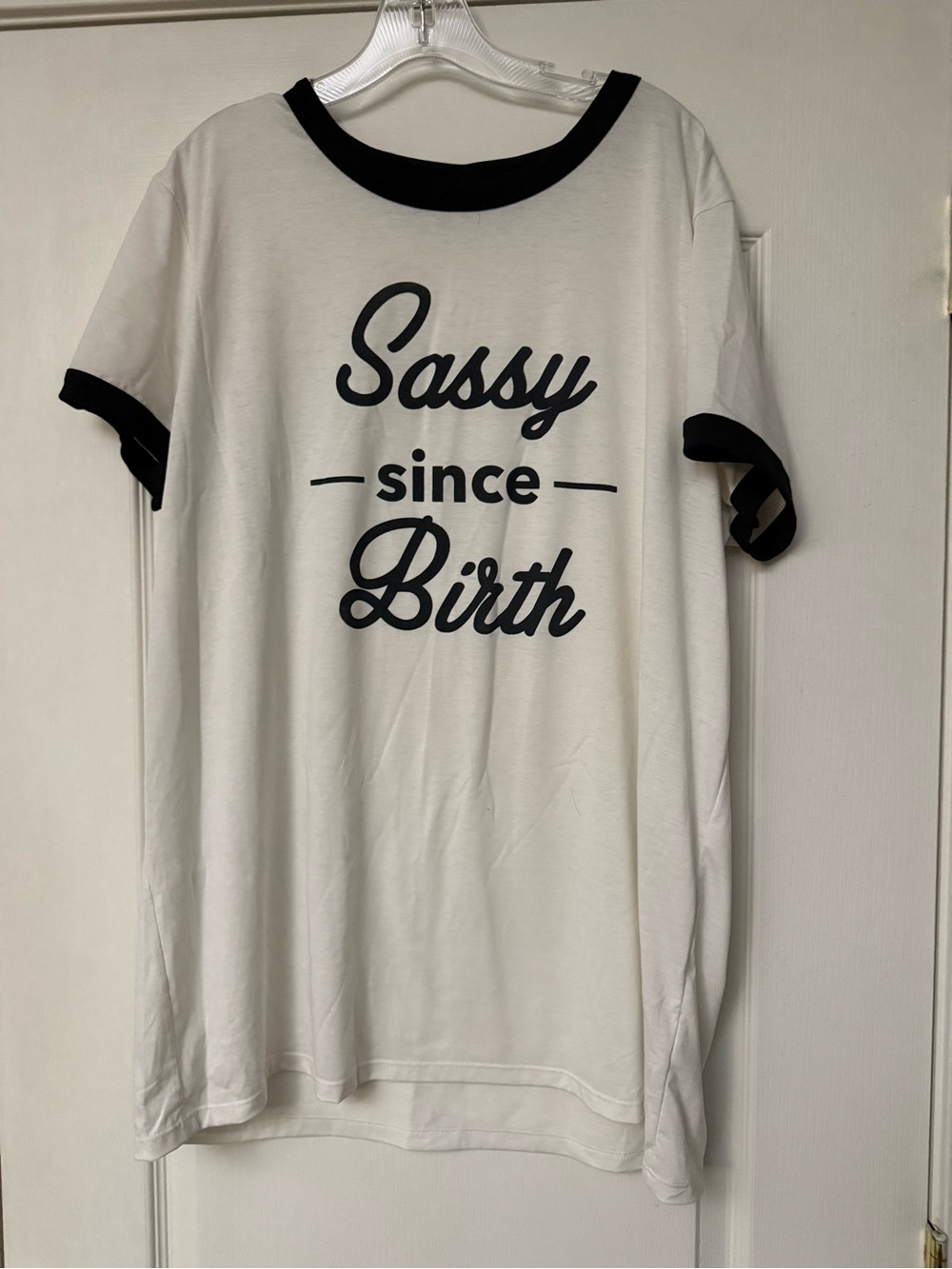 LuLaRoe Rainbow Logo Ringer Tee - White with Black Trim